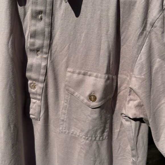 VintageMen's Casual Shirt in Light Brown - Picture 2 of 4